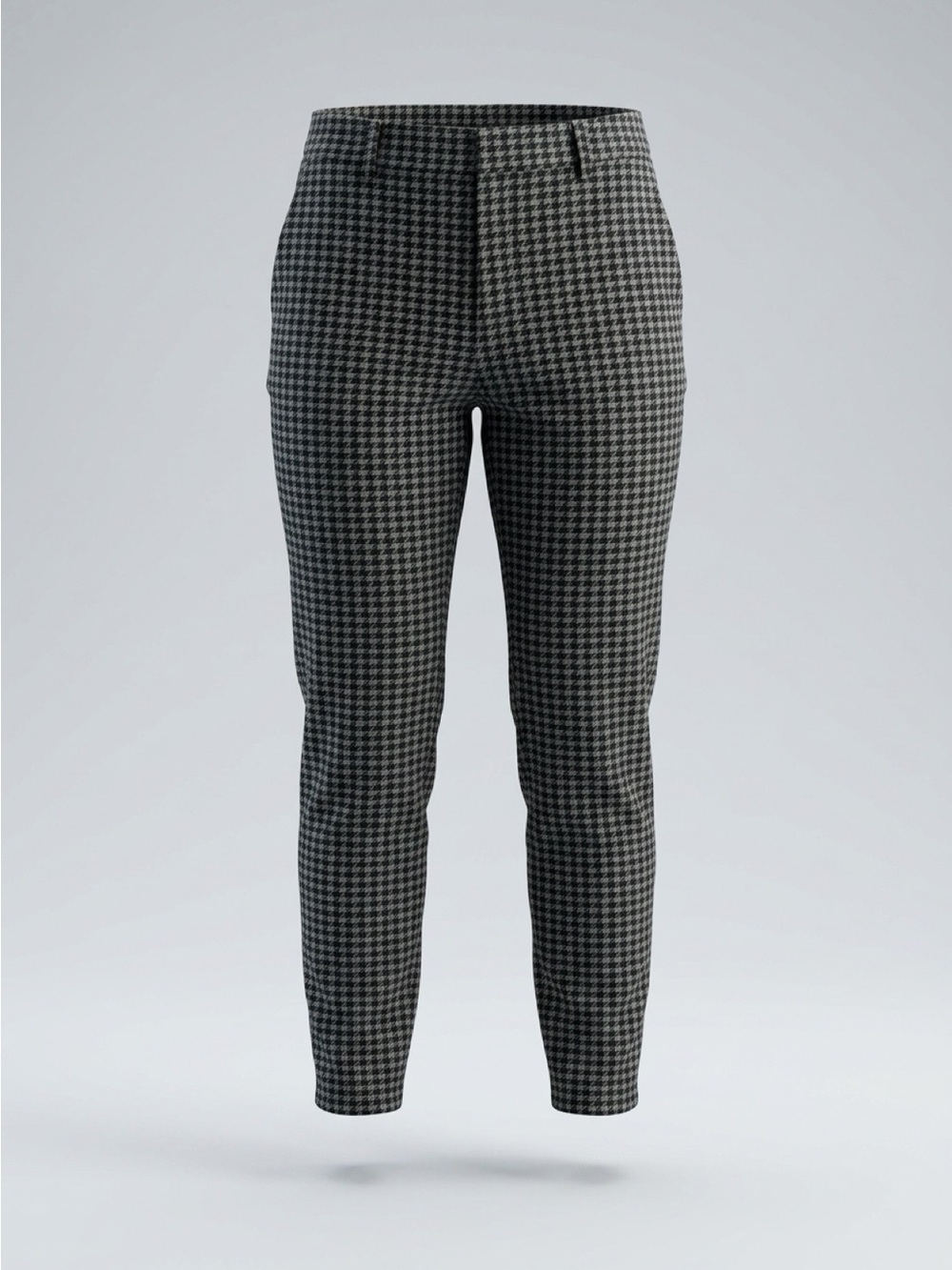 Ricki's Black & Gray Houndstooth Slim Trousers